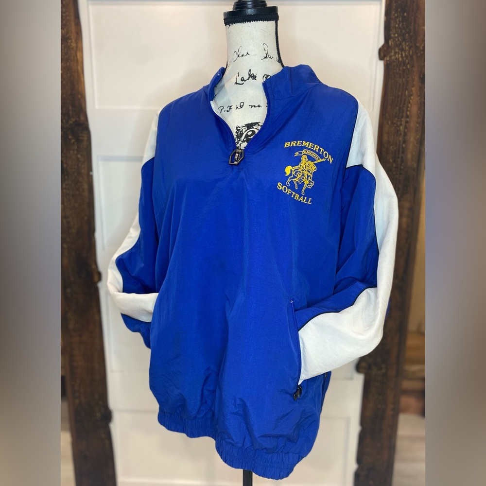 Bremerton Knights Softball Jacket Medium Blue White Team Zip-Up Unisex